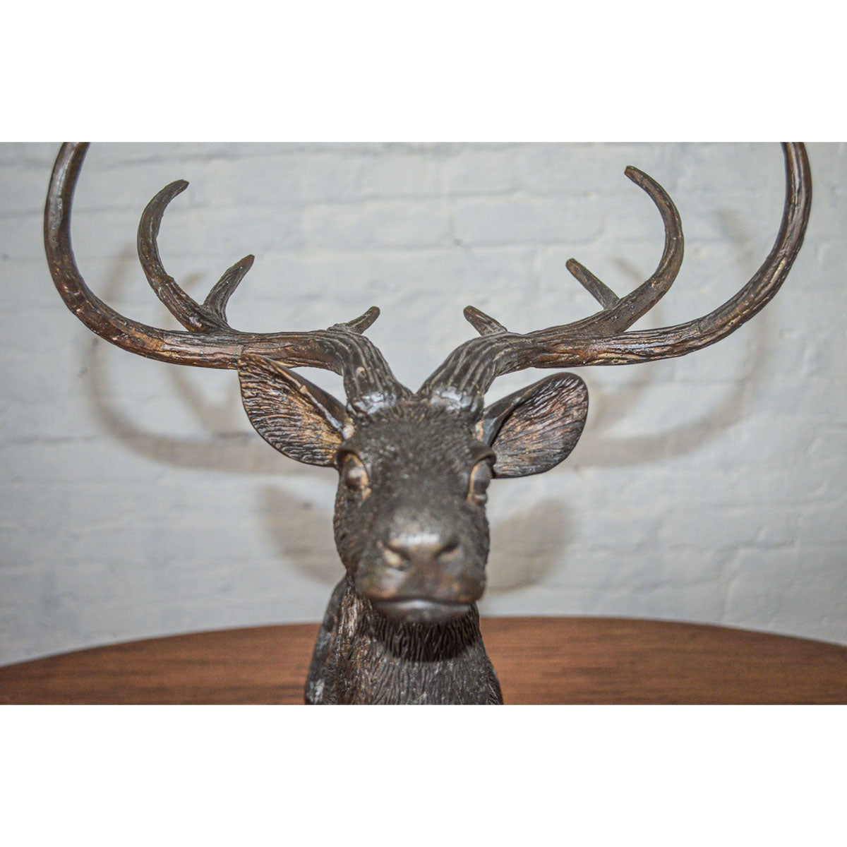 Small Bronze Statue of A Deer in Motion-4. Asian & Chinese Furniture, Art, Antiques, Vintage Home Décor for sale at FEA Home