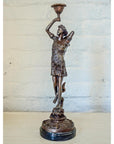 Roman Holding Urn Bronze Candleholder-2. Asian & Chinese Furniture, Art, Antiques, Vintage Home Décor for sale at FEA Home