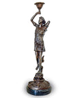 Roman Holding Urn Bronze Candleholder-1. Asian & Chinese Furniture, Art, Antiques, Vintage Home Décor for sale at FEA Home