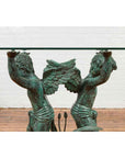 Greco-Roman Style Contemporary Bronze Double Cherub Dining Table Base-9. Asian & Chinese Furniture, Art, Antiques, Vintage Home Décor for sale at FEA Home