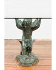 Greco-Roman Style Contemporary Bronze Double Cherub Dining Table Base-7. Asian & Chinese Furniture, Art, Antiques, Vintage Home Décor for sale at FEA Home