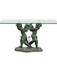 Greco-Roman Style Contemporary Bronze Double Cherub Dining Table Base-1. Asian & Chinese Furniture, Art, Antiques, Vintage Home Décor for sale at FEA Home