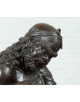 Vintage Bronze Sculpture Depicting a Mythical Warrior Holding a Flask-7. Asian & Chinese Furniture, Art, Antiques, Vintage Home Décor for sale at FEA Home