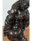 Vintage Bronze Sculpture Depicting a Mythical Warrior Holding a Flask-8. Asian & Chinese Furniture, Art, Antiques, Vintage Home Décor for sale at FEA Home
