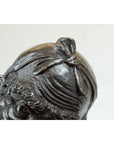 Vintage Bronze Sculpture Depicting a Mythical Warrior Holding a Flask-10. Asian & Chinese Furniture, Art, Antiques, Vintage Home Décor for sale at FEA Home