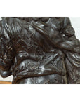 Vintage Bronze Sculpture Depicting a Mythical Warrior Holding a Flask-11. Asian & Chinese Furniture, Art, Antiques, Vintage Home Décor for sale at FEA Home