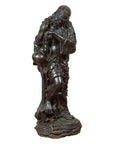 Vintage Bronze Sculpture Depicting a Mythical Warrior Holding a Flask-1. Asian & Chinese Furniture, Art, Antiques, Vintage Home Décor for sale at FEA Home