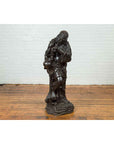 Vintage Bronze Sculpture Depicting a Mythical Warrior Holding a Flask-6. Asian & Chinese Furniture, Art, Antiques, Vintage Home Décor for sale at FEA Home