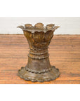 Bronze Flower Pedestal with Acanthus Leaves and Palmettes, Contemporary-8. Asian & Chinese Furniture, Art, Antiques, Vintage Home Décor for sale at FEA Home