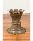 Bronze Flower Pedestal with Acanthus Leaves and Palmettes, Contemporary-2. Asian & Chinese Furniture, Art, Antiques, Vintage Home Décor for sale at FEA Home