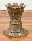 Bronze Flower Pedestal with Acanthus Leaves and Palmettes, Contemporary-3. Asian & Chinese Furniture, Art, Antiques, Vintage Home Décor for sale at FEA Home