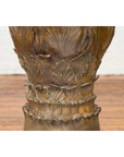 Bronze Flower Pedestal with Acanthus Leaves and Palmettes, Contemporary-11. Asian & Chinese Furniture, Art, Antiques, Vintage Home Décor for sale at FEA Home
