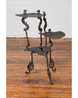 Contemporary Bronze Display Stand with Fan Shelves and Rococo Style Scrolls-6. Asian & Chinese Furniture, Art, Antiques, Vintage Home Décor for sale at FEA Home