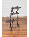 Contemporary Bronze Display Stand with Fan Shelves and Rococo Style Scrolls-5. Asian & Chinese Furniture, Art, Antiques, Vintage Home Décor for sale at FEA Home