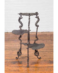 Contemporary Bronze Display Stand with Fan Shelves and Rococo Style Scrolls-3. Asian & Chinese Furniture, Art, Antiques, Vintage Home Décor for sale at FEA Home
