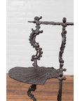 Contemporary Bronze Display Stand with Fan Shelves and Rococo Style Scrolls-9. Asian & Chinese Furniture, Art, Antiques, Vintage Home Décor for sale at FEA Home