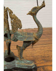Bronze Contemporary Triple Dragon Table Base with Verde Patina and Gilt Accents-8. Asian & Chinese Furniture, Art, Antiques, Vintage Home Décor for sale at FEA Home