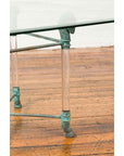 Neoclassical Style Lucite and Verde Bronze Coffee Table Base with Rams Heads-8. Asian & Chinese Furniture, Art, Antiques, Vintage Home Décor for sale at FEA Home