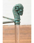 Neoclassical Style Lucite and Verde Bronze Coffee Table Base with Rams Heads-9. Asian & Chinese Furniture, Art, Antiques, Vintage Home Décor for sale at FEA Home