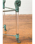 Neoclassical Style Lucite and Verde Bronze Coffee Table Base with Rams Heads-10. Asian & Chinese Furniture, Art, Antiques, Vintage Home Décor for sale at FEA Home