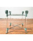 Neoclassical Style Lucite and Verde Bronze Coffee Table Base with Rams Heads-11. Asian & Chinese Furniture, Art, Antiques, Vintage Home Décor for sale at FEA Home