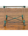 Neoclassical Style Lucite and Verde Bronze Coffee Table Base with Rams Heads-4. Asian & Chinese Furniture, Art, Antiques, Vintage Home Décor for sale at FEA Home
