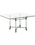 Neoclassical Style Lucite and Verde Bronze Coffee Table Base with Rams Heads-1. Asian & Chinese Furniture, Art, Antiques, Vintage Home Décor for sale at FEA Home