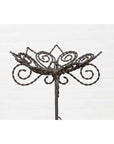 Vintage Bronze Three-Tiered Stand with Dark Patina and Scrolled Motifs-7. Asian & Chinese Furniture, Art, Antiques, Vintage Home Décor for sale at FEA Home