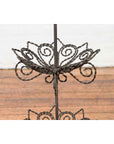 Vintage Bronze Three-Tiered Stand with Dark Patina and Scrolled Motifs-8. Asian & Chinese Furniture, Art, Antiques, Vintage Home Décor for sale at FEA Home