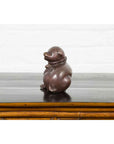 Petite Taisho Style Bronze Puppy Dog Sculpture in the Manner of the Hirado Puppy-11. Asian & Chinese Furniture, Art, Antiques, Vintage Home Décor for sale at FEA Home