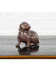 Petite Taisho Style Bronze Puppy Dog Sculpture in the Manner of the Hirado Puppy-6. Asian & Chinese Furniture, Art, Antiques, Vintage Home Décor for sale at FEA Home