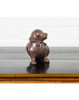 Petite Taisho Style Bronze Puppy Dog Sculpture in the Manner of the Hirado Puppy-7. Asian & Chinese Furniture, Art, Antiques, Vintage Home Décor for sale at FEA Home
