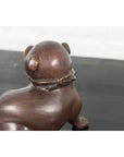 Petite Taisho Style Bronze Puppy Dog Sculpture in the Manner of the Hirado Puppy-10. Asian & Chinese Furniture, Art, Antiques, Vintage Home Décor for sale at FEA Home
