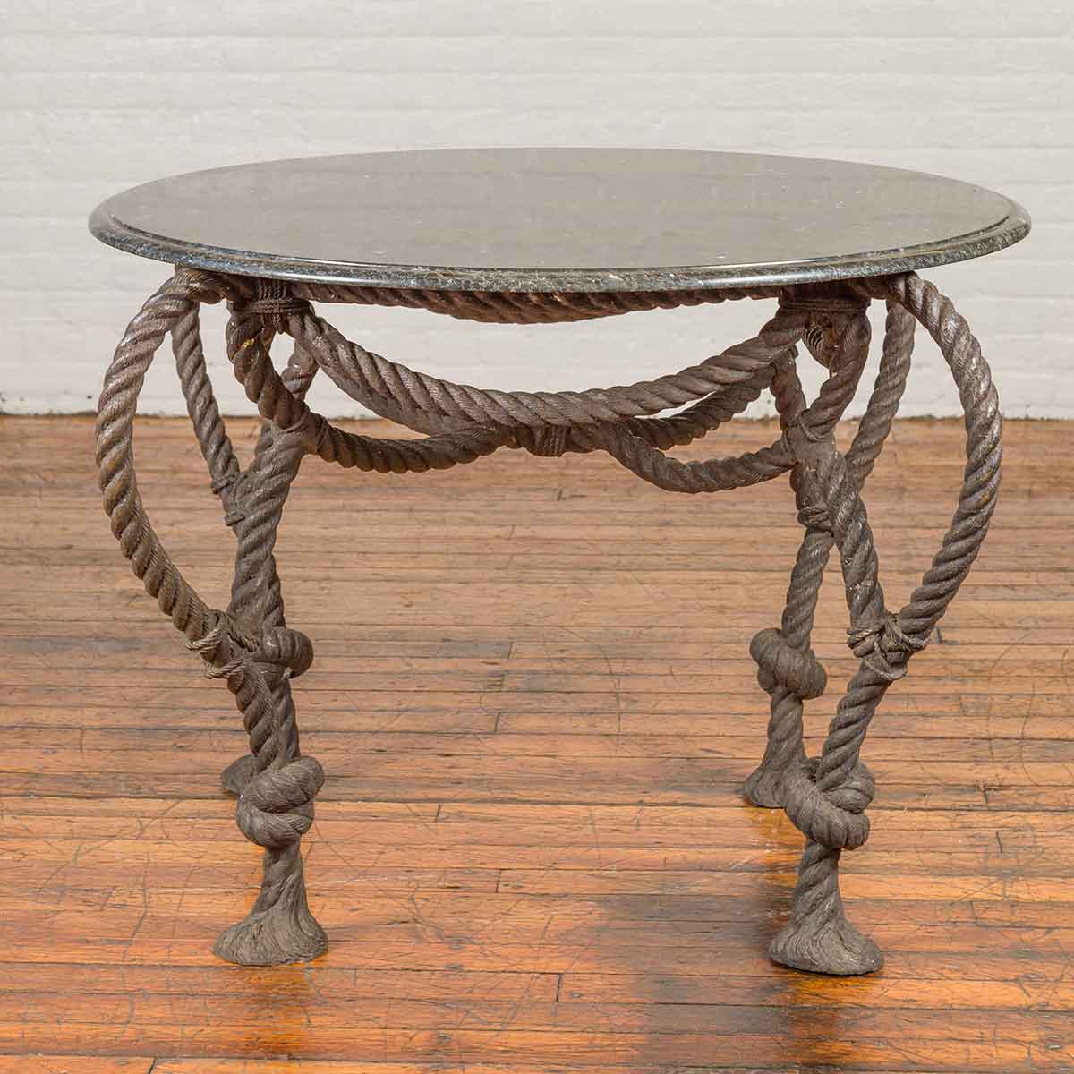 Tall Contemporary Bronze Nautical Rope Table-2. Asian & Chinese Furniture, Art, Antiques, Vintage Home Décor for sale at FEA Home