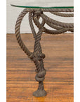 Tall Contemporary Bronze Nautical Rope Table-5. Asian & Chinese Furniture, Art, Antiques, Vintage Home Décor for sale at FEA Home