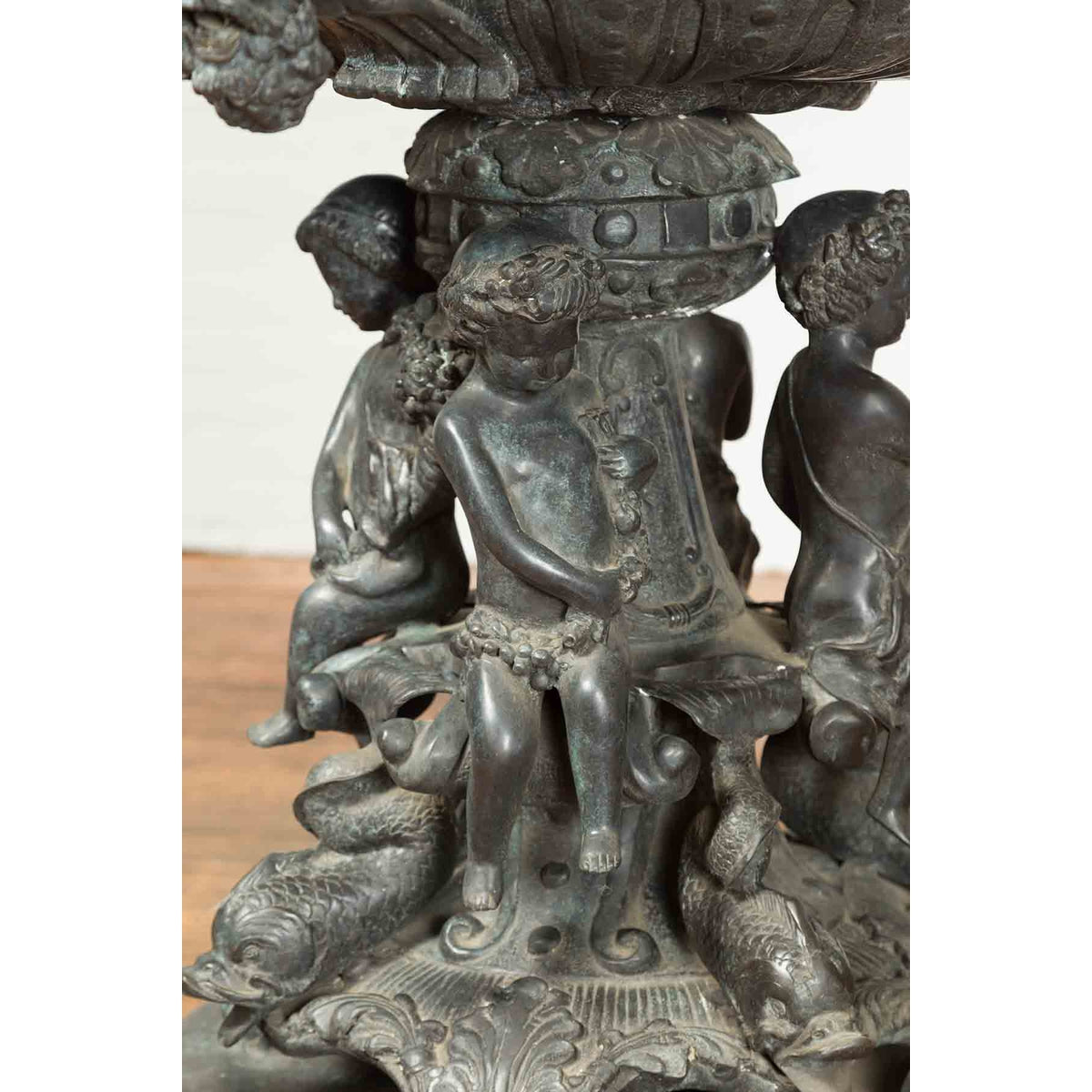 Nymph, Tritons and Putti Bronze Fountain-12. Asian & Chinese Furniture, Art, Antiques, Vintage Home Décor for sale at FEA Home