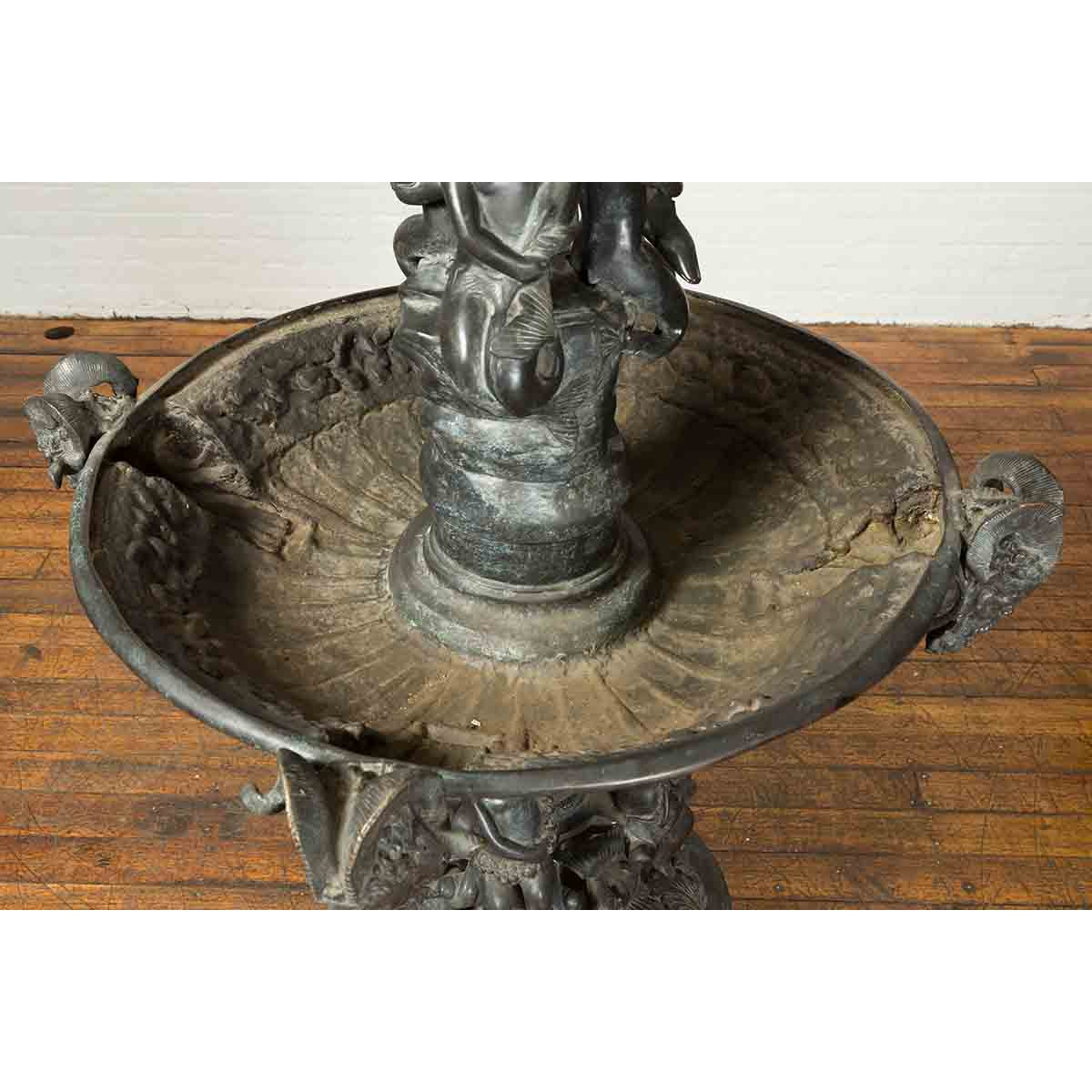 Nymph, Tritons and Putti Bronze Fountain-10. Asian & Chinese Furniture, Art, Antiques, Vintage Home Décor for sale at FEA Home