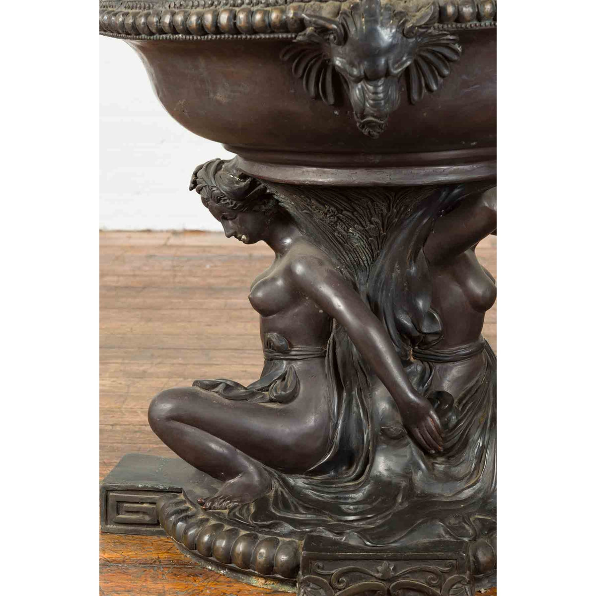 Vintage Bronze Greco-Roman Allegory of the Summer Planter-7. Asian & Chinese Furniture, Art, Antiques, Vintage Home Décor for sale at FEA Home
