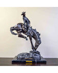 Outlaw Bronze Sculpture on Marble Base after Frederic Remington-6. Asian & Chinese Furniture, Art, Antiques, Vintage Home Décor for sale at FEA Home