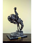 Outlaw Bronze Sculpture on Marble Base after Frederic Remington-7. Asian & Chinese Furniture, Art, Antiques, Vintage Home Décor for sale at FEA Home