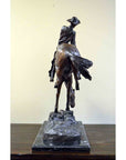 Outlaw Bronze Sculpture on Marble Base after Frederic Remington-8. Asian & Chinese Furniture, Art, Antiques, Vintage Home Décor for sale at FEA Home