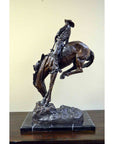 Outlaw Bronze Sculpture on Marble Base after Frederic Remington-9. Asian & Chinese Furniture, Art, Antiques, Vintage Home Décor for sale at FEA Home