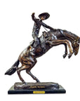 Outlaw Bronze Sculpture on Marble Base after Frederic Remington-5. Asian & Chinese Furniture, Art, Antiques, Vintage Home Décor for sale at FEA Home