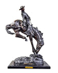 Outlaw Bronze Sculpture on Marble Base after Frederic Remington-1. Asian & Chinese Furniture, Art, Antiques, Vintage Home Décor for sale at FEA Home