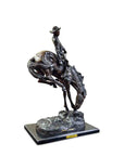 Outlaw Bronze Sculpture on Marble Base after Frederic Remington-2. Asian & Chinese Furniture, Art, Antiques, Vintage Home Décor for sale at FEA Home