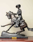 Cowboy Sculpture on Marble Base after Frederic Remington-3. Asian & Chinese Furniture, Art, Antiques, Vintage Home Décor for sale at FEA Home