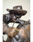 Wooly Chaps Bronze Sculpture on Marble Base after Frederic Remington-7. Asian & Chinese Furniture, Art, Antiques, Vintage Home Décor for sale at FEA Home