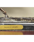 Wooly Chaps Bronze Sculpture on Marble Base after Frederic Remington-13. Asian & Chinese Furniture, Art, Antiques, Vintage Home Décor for sale at FEA Home