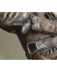 Wooly Chaps Bronze Sculpture on Marble Base after Frederic Remington-14. Asian & Chinese Furniture, Art, Antiques, Vintage Home Décor for sale at FEA Home