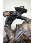 Wooly Chaps Bronze Sculpture on Marble Base after Frederic Remington-15. Asian & Chinese Furniture, Art, Antiques, Vintage Home Décor for sale at FEA Home
